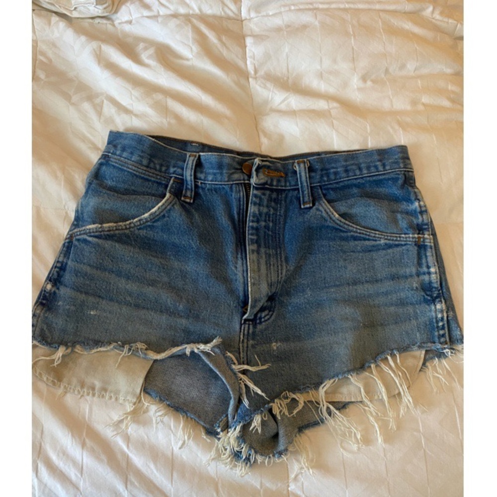 Wrangler distressed high waisted shorts